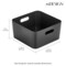 mDesign Medium Metal Kitchen Storage Container Bin Basket with Handles